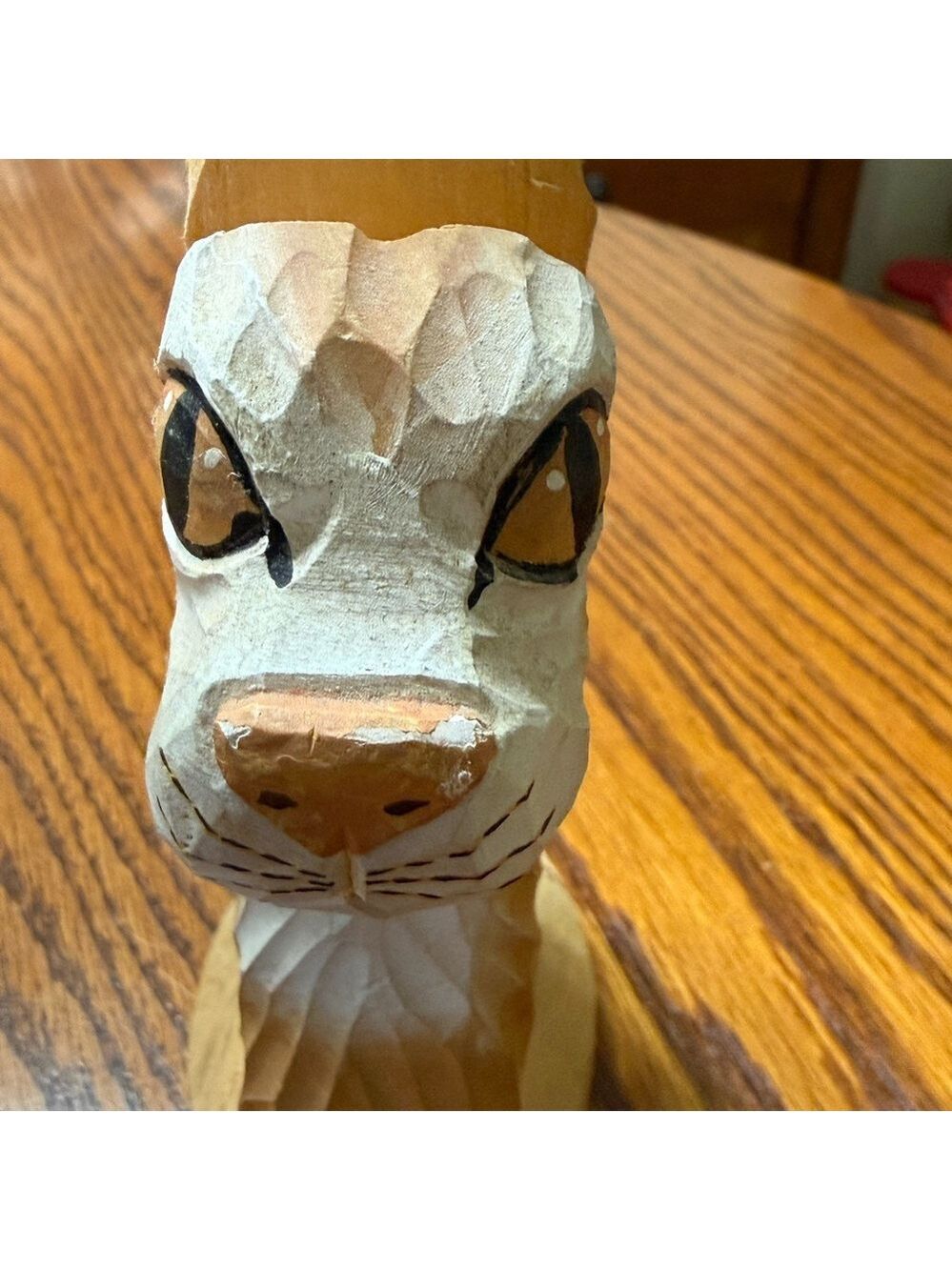 Peepers Hand Carved Hand Painted Orange Cat Eyeglass Holder - Picture 14 of 16